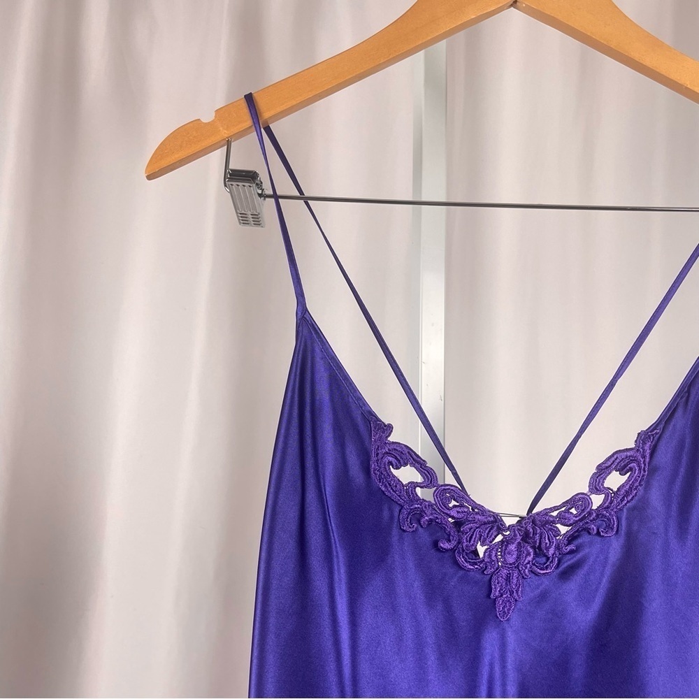 Secret Treasures XL Vintage Satin Lace Jewel Tone Nightgown Summer Y2K 90's - Picture 8 of 8